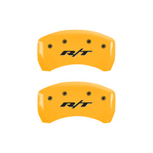Carregar imagem no visualizador da galeria, MGP Front set 2 Caliper Covers Engraved Front With out stripes/Dodge Black finish silver ch