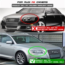Carregar imagem no visualizador da galeria, Spyder Audi A6 05-07 Projector Headlights Halogen Light Tube DRL Blk PRO-YD-ADA605-LTDRL-BK