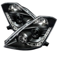 Carregar imagem no visualizador da galeria, Spyder Nissan 350Z 03-05 Projector Headlights Xenon DRL Blk High H1 Lw D2R PRO-YD-N350Z02-HID-DRL-BK