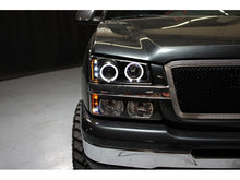 Carregar imagem no visualizador da galeria, Spyder Chevy Silverado 1500 03-06 Projector LED Halo LED Amber Reflctr Blk PRO-YD-CS03-AM-BK