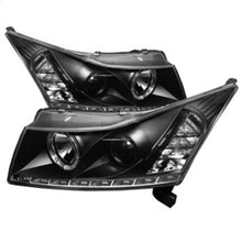 Carregar imagem no visualizador da galeria, Spyder Chevy Cruze 11-14 Projector Headlights LED Halo -DRL Blk High H1 Low H7 PRO-YD-CCRZ11-DRL-BK
