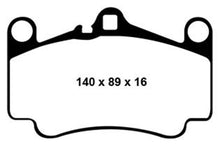 Carregar imagem no visualizador da galeria, EBC 03-05 Porsche 911 (996) (Cast Iron Rotor only) 3.6 Carrera 4S Yellowstuff Front Brake Pads