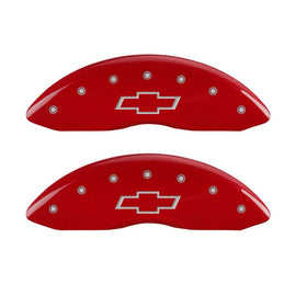 MGP 4 Caliper Covers Engraved Front & Rear MGP Red Power Coat Finish Silver Characters