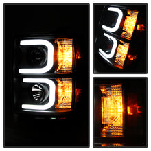 Carregar imagem no visualizador da galeria, Spyder Chevy Silverado 1500 14-16 Projector Headlights Light Bar DRL Blk PRO-YD-CS14-LBDRL-BK