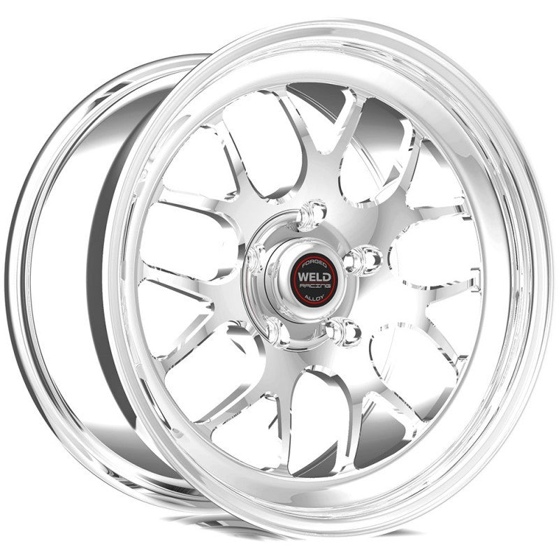 Weld S77 15x10.33 / 5x120mm BP / 7.5in. BS Polished Wheel (Medium Pad) - Black Single Beadlock MT