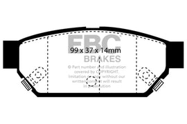 EBC 93-96 Eagle Summit 1.5 Ultimax2 Rear Brake Pads