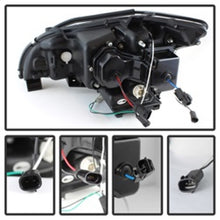 Carregar imagem no visualizador da galeria, Spyder Lexus RX330 2004-2006 Projector Headlights Halogen Model- DRL LED Blk PRO-YD-LRX35004-DRL-BK