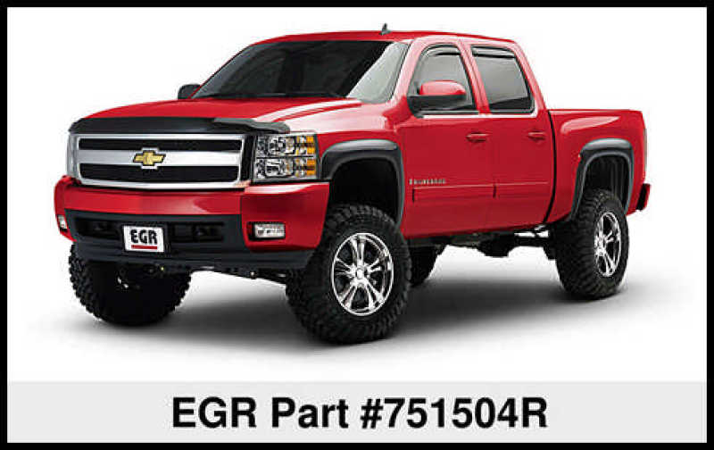 EGR 07-13 Chev Silverado 6-8ft Bed Rugged Look Fender Flares - Rear Pair (751504R)
