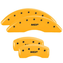 Carregar imagem no visualizador da galeria, MGP 2 Caliper Covers Engraved Front MGP Yellow Finish Black Characters 2010 Mazda Tribute