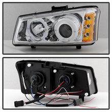 Carregar imagem no visualizador da galeria, Spyder Chevy Silverado 1500 03-06 Projector Headlights LED Halo LED Ambr Reflctr Ch PRO-YD-CS03-AM-C