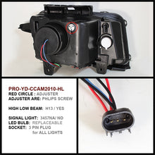 Carregar imagem no visualizador da galeria, Spyder Chevy Camaro 10-13 Projector Headlights Dual Halo LED Halo Blk High/ PRO-YD-CCAM2010-HL-BK