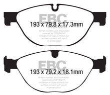 Carregar imagem no visualizador da galeria, EBC 13+ Jaguar F-Type (Cast Iron Only) 3.0 Supercharged (380) Perf Pkg Yellowstuff Front Brake Pads