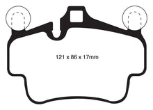 Carregar imagem no visualizador da galeria, EBC 07-08 Porsche 911 (997) (Cast Iron Rotor only) 3.6 Carrera 2 Redstuff Front Brake Pads