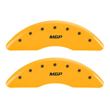 Carregar imagem no visualizador da galeria, MGP 2 Caliper Covers Engraved Front MGP Yellow Finish Black Characters 2004 GMC Canyon