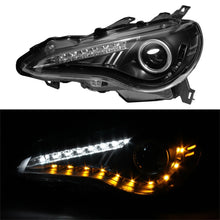 Carregar imagem no visualizador da galeria, Spyder Subaru BRZ 12-14 Projector Headlights- DRL LED Black PRO-YD-SUBRZ12-BK