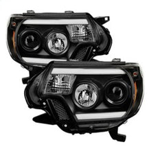 Carregar imagem no visualizador da galeria, Spyder Toyota Tacoma 12-15 Projector Headlights Light Bar DRL Black PRO-YD-TT12-LBDRL-BK