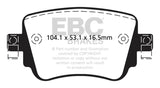 EBC 15+ Volkswagen GTi 2.0 Turbo Yellowstuff Rear Brake Pads