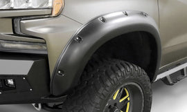 Lund 19-21 GM Silverado RX-Rivet Smooth Elite Series Fender Flares w/Black Bolts - Black 2pc Front