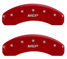 Carregar imagem no visualizador da galeria, MGP 2 Caliper Covers MGP Red Finish Silver Characters 2018 Chevrolet Tahoe