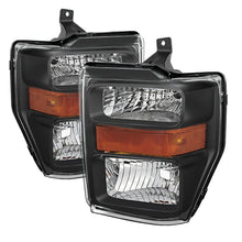 Carregar imagem no visualizador da galeria, Xtune Ford F250/350/450 Super Duty 08-10 OEM Headlights Black HD-JH-FS08-AM-BK