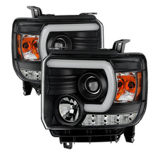 Carregar imagem no visualizador da galeria, Spyder GMC Sierra 14-16 Projector Headlights Light Bar DRL Blk PRO-YD-GS14V2-LBDRL-BK