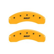 Carregar imagem no visualizador da galeria, MGP Rear set 2 Caliper Covers Engraved Rear MGP Yellow finish black ch