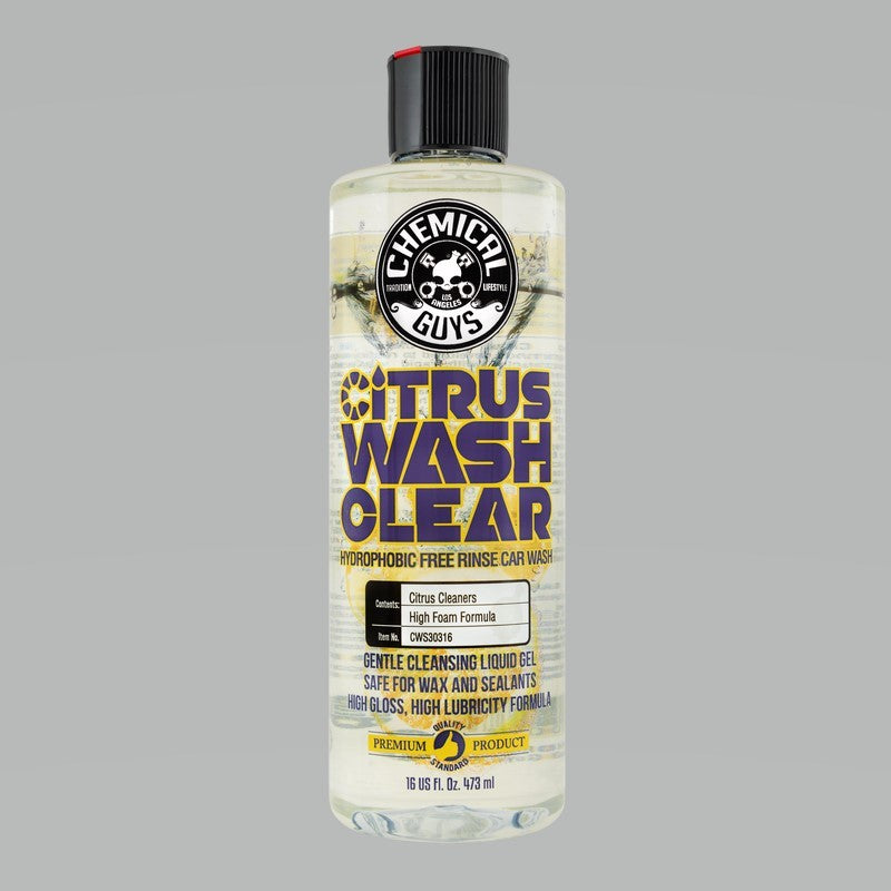 Chemical Guys Citrus Wash Clear Hydrophobic Free Rinse Car Wash Soap - 16oz (P6)