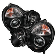 Carregar imagem no visualizador da galeria, Spyder Mercedes Benz E-Class 00-02 Projector Headlights LED Halo Blk PRO-YD-MBW21099-HL-BK