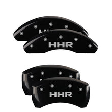 Carregar imagem no visualizador da galeria, MGP 4 Caliper Covers Engraved Front &amp; Rear HHR Black finish silver ch
