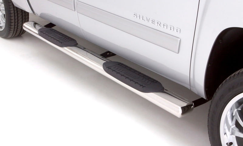 Lund 15-17 Chevy Silverado 2500 Crew Cab (Diesel) 6in. Oval Straight Chrome Nerf Bars - Chrome