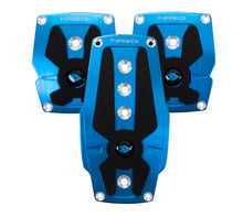 Carregar imagem no visualizador da galeria, NRG Brushed Aluminum Sport Pedal M/T - Blue w/Black Rubber Inserts
