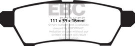EBC 05+ Nissan Frontier 2.5 2WD Greenstuff Rear Brake Pads
