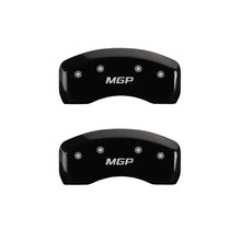 Carregar imagem no visualizador da galeria, MGP 4 Caliper Covers Engraved Front &amp; Rear MGP Black finish silver ch