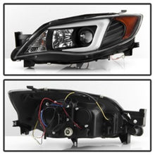 Carregar imagem no visualizador da galeria, Spyder Subaru WRX 08-09 Projector Headlights - Halogen Model Only - Black PRO-YD-SWRX08-LBDRL-BK