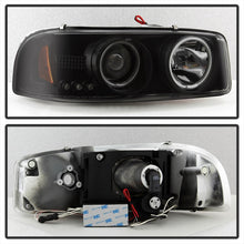 Carregar imagem no visualizador da galeria, Spyder GMC Sierra 1500/2500 99-06 Projector Headlights CCFL Halo LED Blk Smke PRO-YD-CDE00-CCFL-BSM