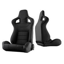 Carregar imagem no visualizador da galeria, Xtune Scs Style Racing Seat Pu (Double Slider) Black/Black Driver Side RST-SCS-01-BK-DR