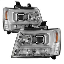 Carregar imagem no visualizador da galeria, Spyder 07-14 Chevy Suburban/1500/2500/Tahoe V2 Projector Headlights Chrome PRO-YD-CSUB07V2-DRL-C