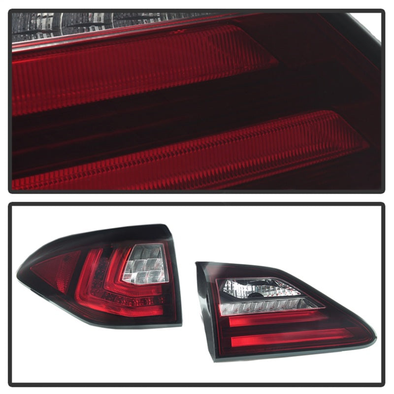 Spyder Lexus RX350 2010-2012 LED Tail Lights - Red Clear ALT-YD-LRX35010-LED-RC