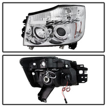 Carregar imagem no visualizador da galeria, Spyder Nissan Titan 04-14/Armada 04-07 Projector Headlights LED Halo LED Chrm PRO-YD-NTI04-HL-C