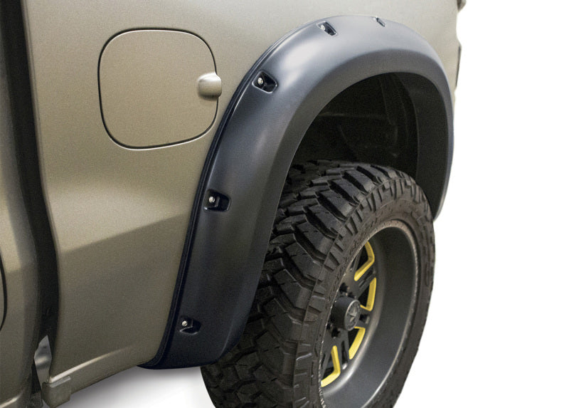 Lund 19-21 GM Silverado RX-Rivet Smooth Elite Series Fender Flares w/Black Bolts - Black 2pc Rear