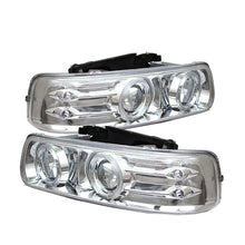 Carregar imagem no visualizador da galeria, Spyder Chevy Silverado 1500/2500 99-02Projector Headlights LED Halo LED Chrome PRO-YD-CS99-HL-C