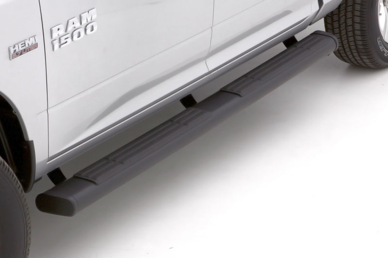 Lund 09-15 Dodge Ram 1500 Crew Cab (Built Before 7/1/15) 6in. Oval Straight Black Nerf Bars - Black