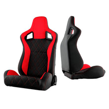 Carregar imagem no visualizador da galeria, Xtune Scs Style Racing Seat Suede/Pu X (Double Slider) Red/Black Driver Side RST-SCS-01-RDX-DR