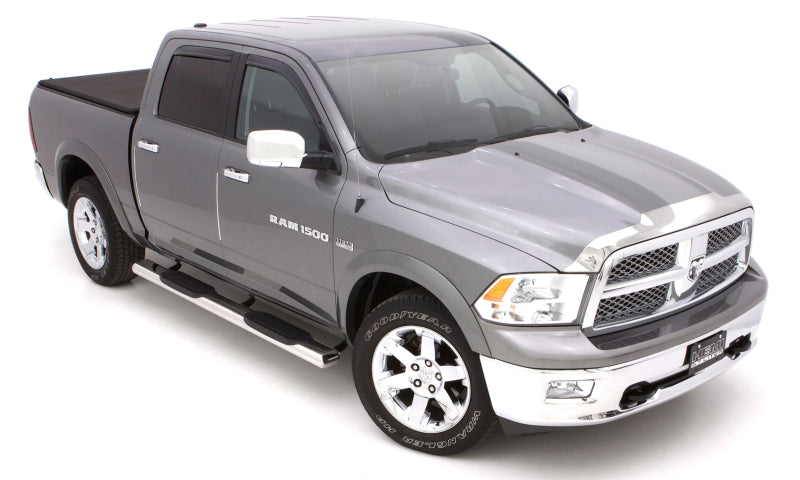 Lund 09-15 Dodge Ram 1500 Quad (Built Before 7/1/15) 6in. Oval Straight Chrome Nerf Bars - Chrome