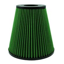 Load image into Gallery viewer, Green Filter Dual Cone Filter - ID 4in. / Base 7.75in. / Top 4.75in. / H 7.625in.