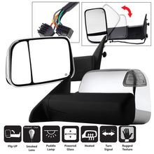 Carregar imagem no visualizador da galeria, Xtune Dodge Ram 1500 09-12 L&amp;R Manual Extendable Power Heated Adjust Mirror MIR-DRAM10-PW-SET