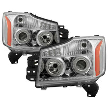 Carregar imagem no visualizador da galeria, Xtune Nissan Titan 04-14 Projector Headlights LED Halo Chrome PRO-JH-NTI04-LED-C