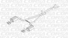 Load image into Gallery viewer, Corsa 05-09 Audi B7 Polished Sport 2.5in Cat-Back Dual Rear Exit with Twin Pro-Series Tips