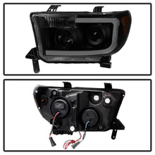 Carregar imagem no visualizador da galeria, Xtune Toyota Tundra 07-13 LED Light Bar Projector Headlights Black Smoked PRO-JH-TTU07-LED-BSM