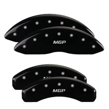 Carregar imagem no visualizador da galeria, MGP 4 Caliper Covers Engraved F &amp; R 100 Anniversary Black Finish Silver Char 2019 Chevrolet Equinox